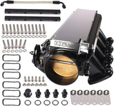 LS Intake Manifold with 102mm Throttle Body TPS IAC and Fuel Rails for Chevy 4.8 5.3 6.0 6.2 LS1 LS2 LS6 Aluminum Fabricated